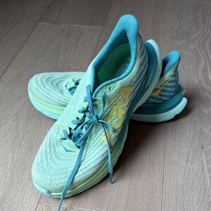Hoka Men' Lime Green & Teal ProFly+ Running Sneakers Shoes Size 9